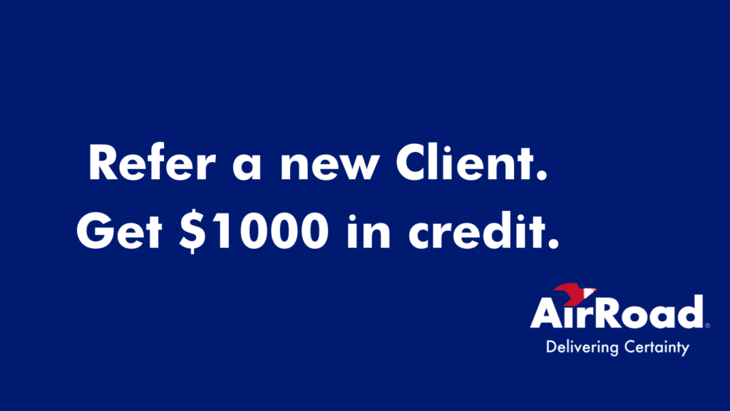 Referral camapaign banner. Refer a Client and get $1000 in credit.